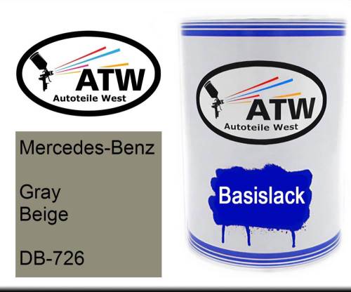 Mercedes-Benz, Gray Beige, DB-726: 500ml Lackdose, von ATW Autoteile West.